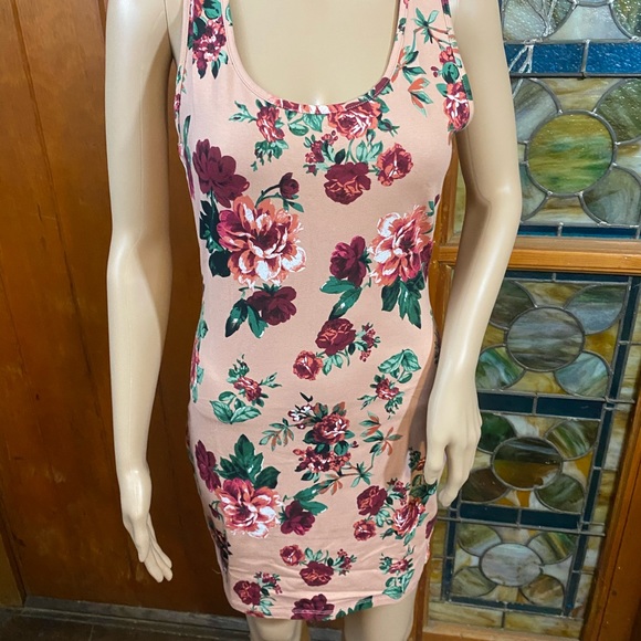 4/$50 Floral Racerback Bodycon Mini Dress - Picture 2 of 7